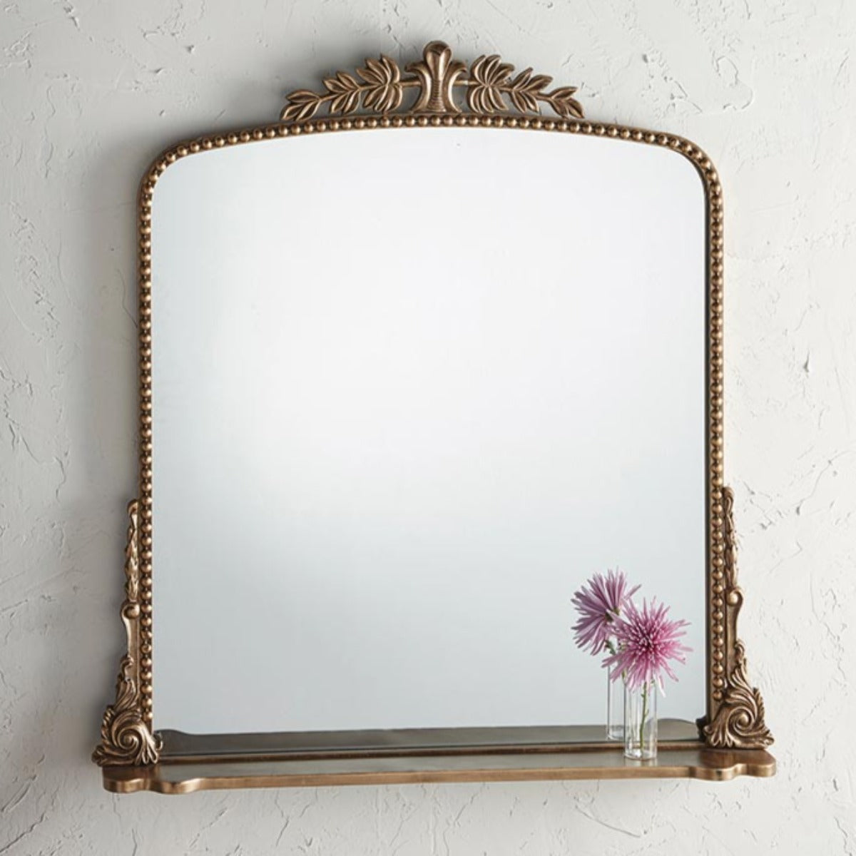 Arched Gold Wall Mirror