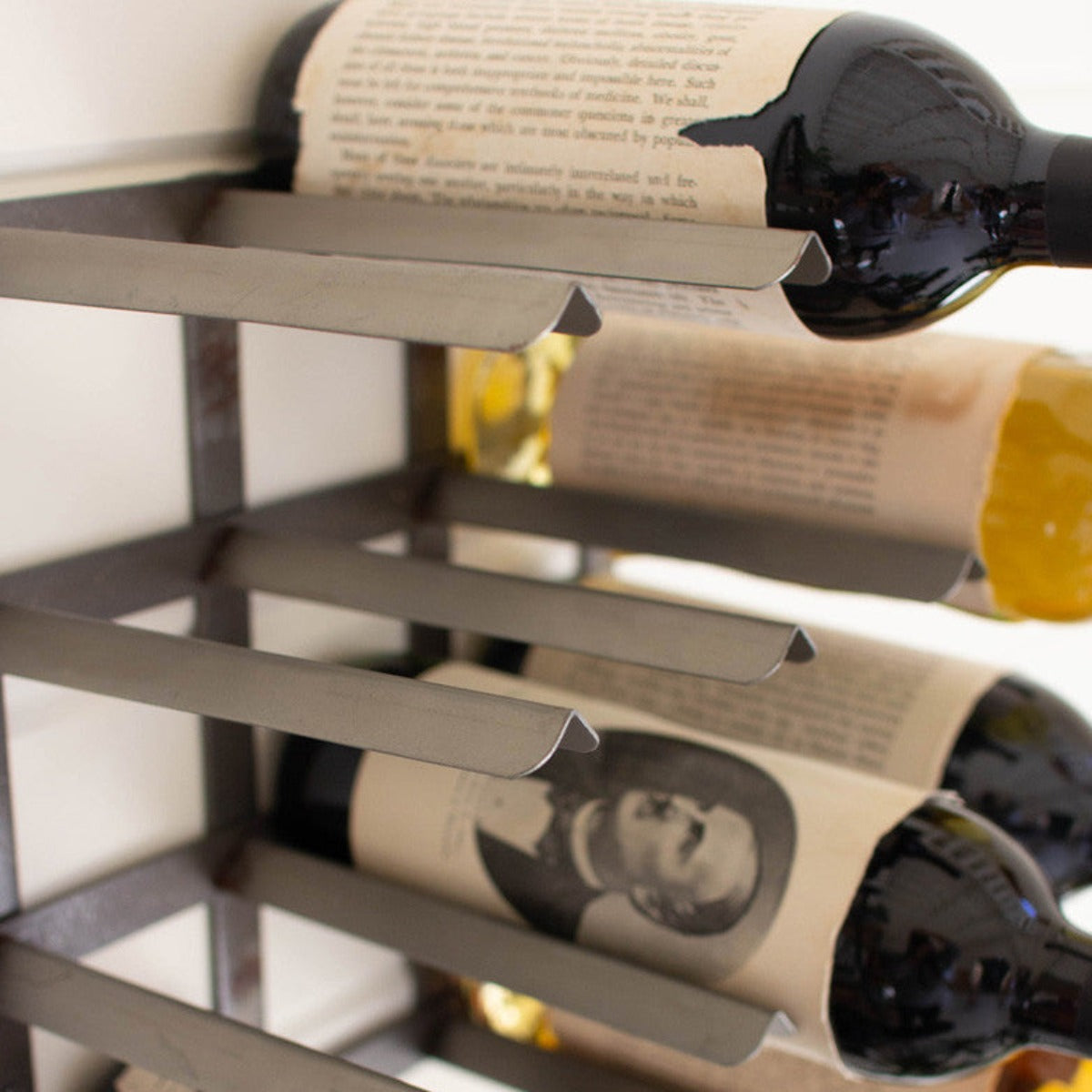 Mission 12 Bottle Wine Rack - Iron Accents