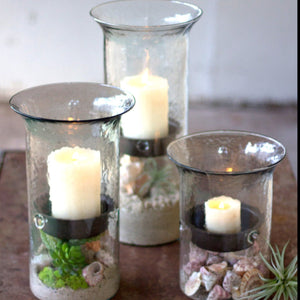 Glass Candle Cylinders w/ Inserts