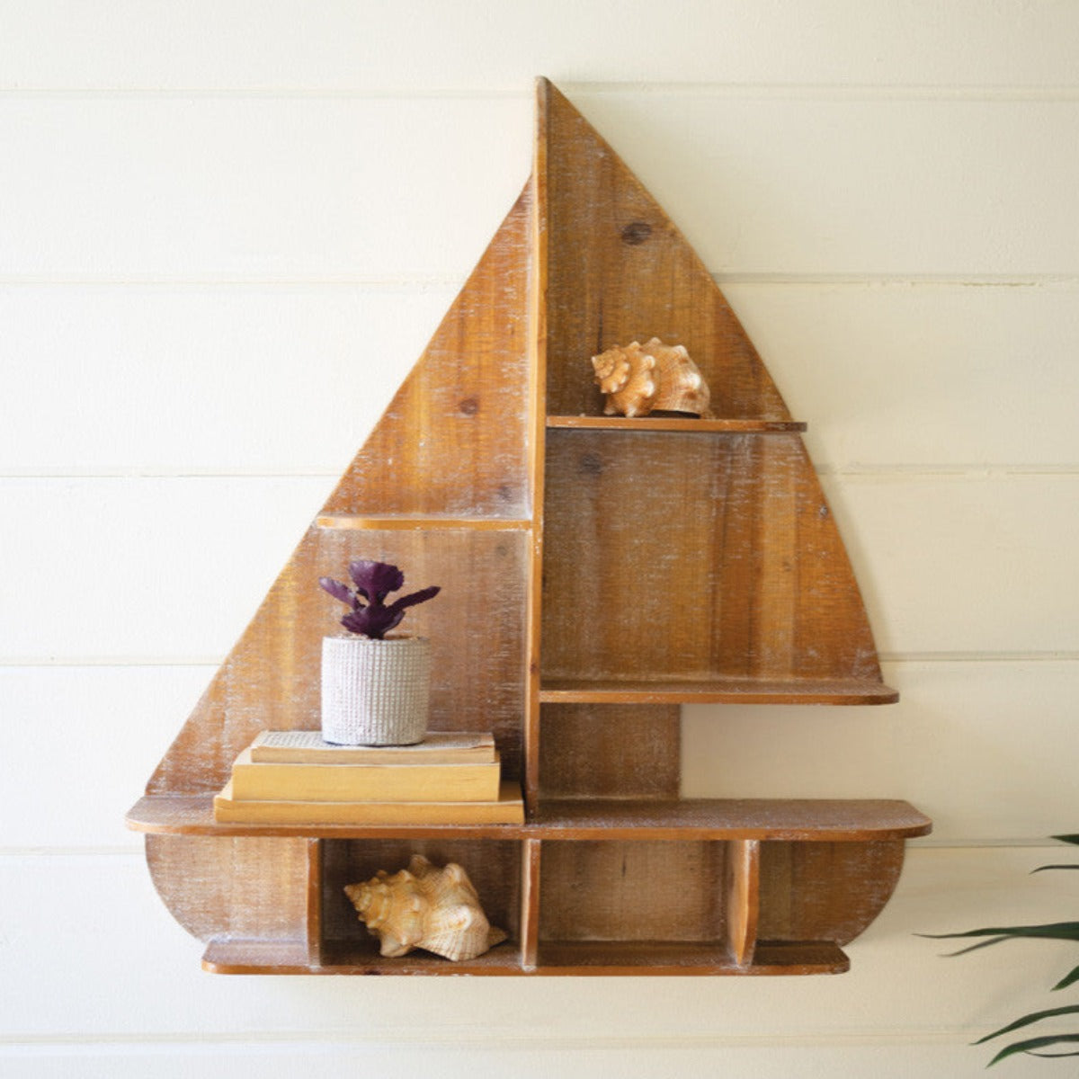 Wooden Sailboat Shelf