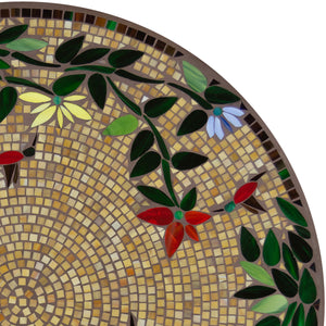 Caramel Hummingbird Mosaic Table Tops-Iron Accents