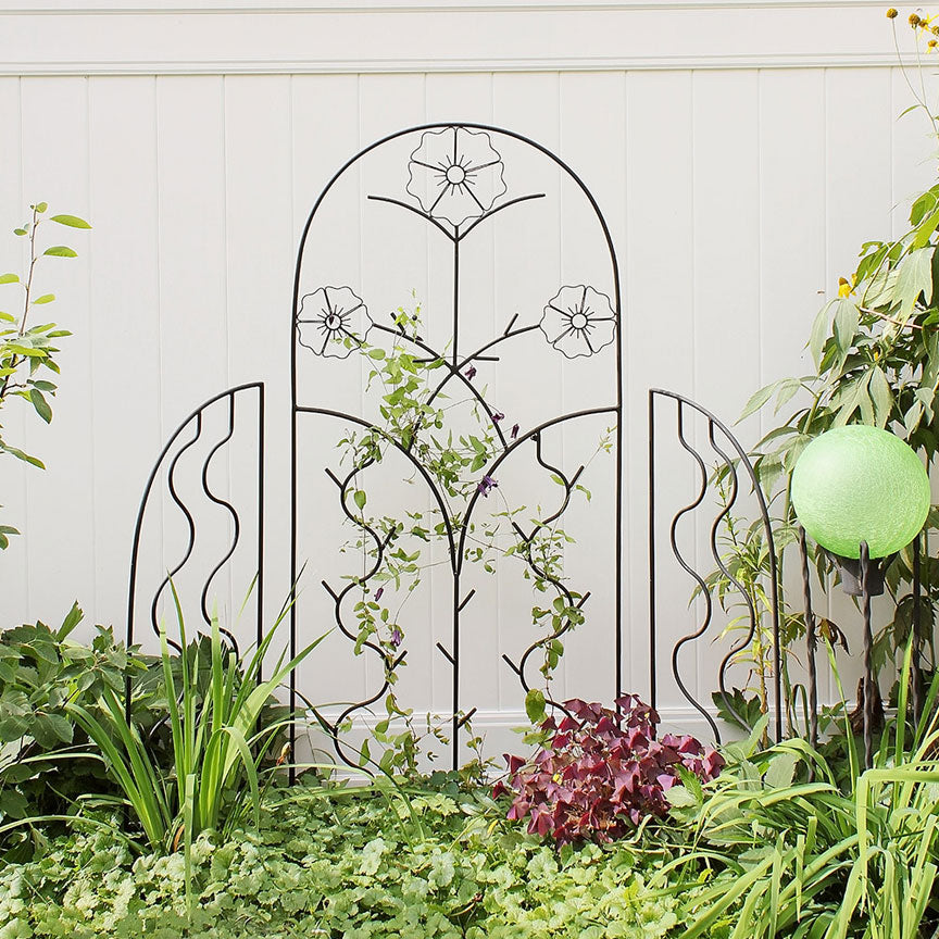 Cottage Garden Trellis Set-Iron Accents