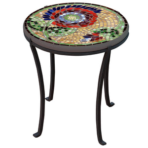Dahlia Mosaic Chaise Table-Iron Accents