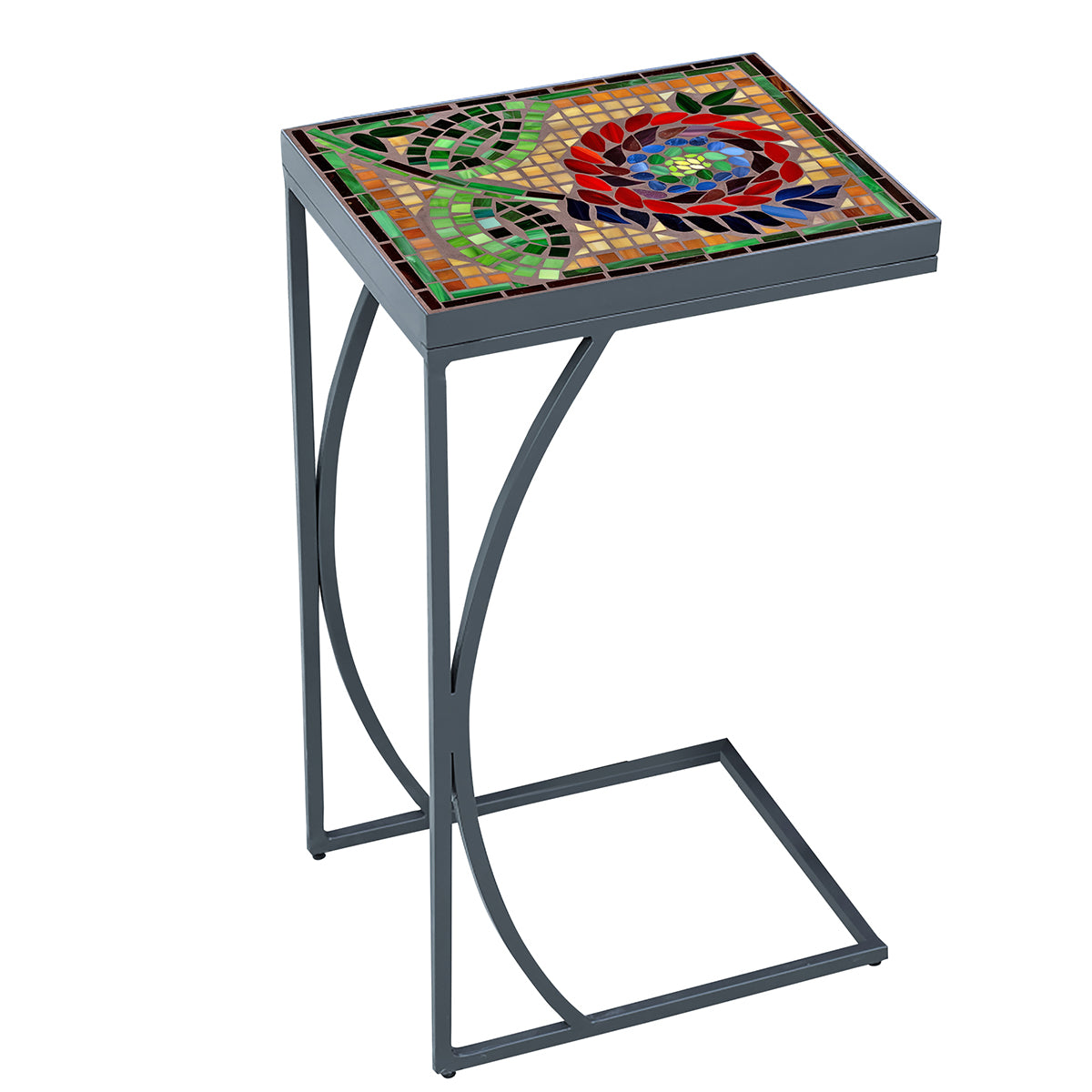 Dahlia Mosaic C-Table-Iron Accents