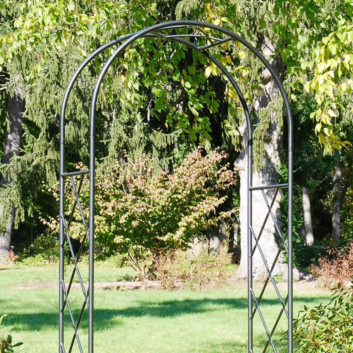 Diamond Garden Arbor-Iron Accents