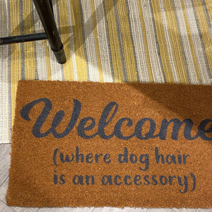 Dog Hair Welcome Doormat