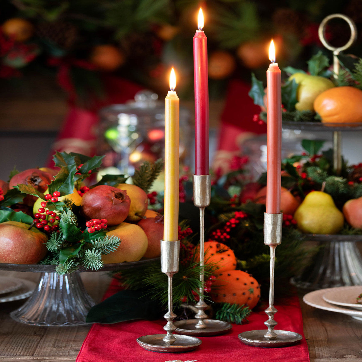 Antique Gold Colonial Tapers-Iron Accents