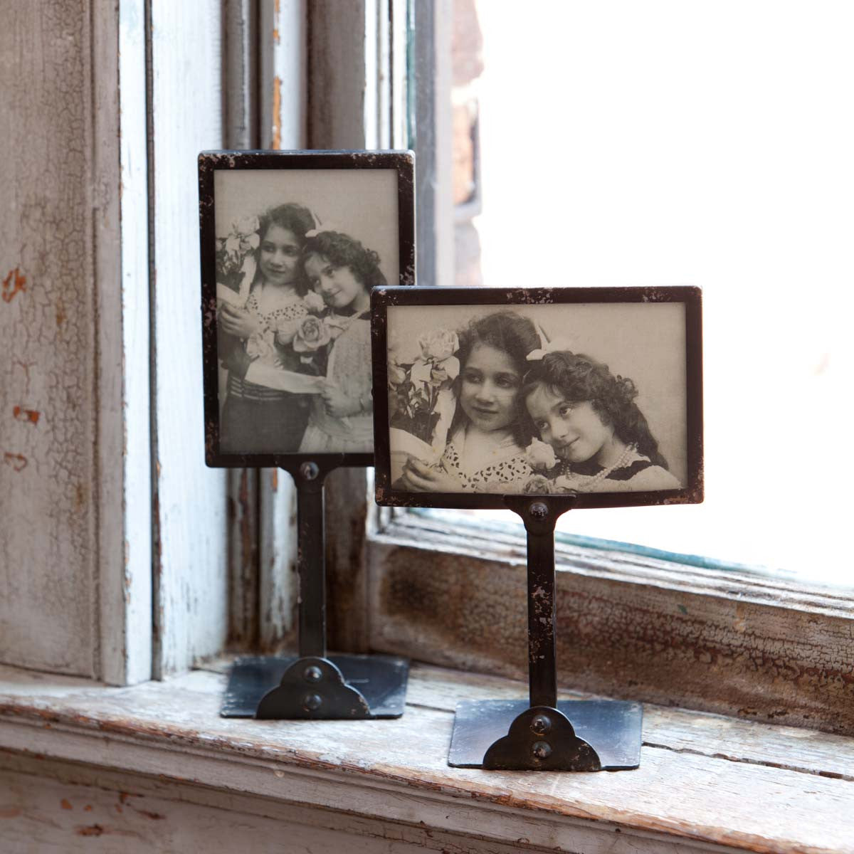 Metal Bin Photo Frames-Iron Accents