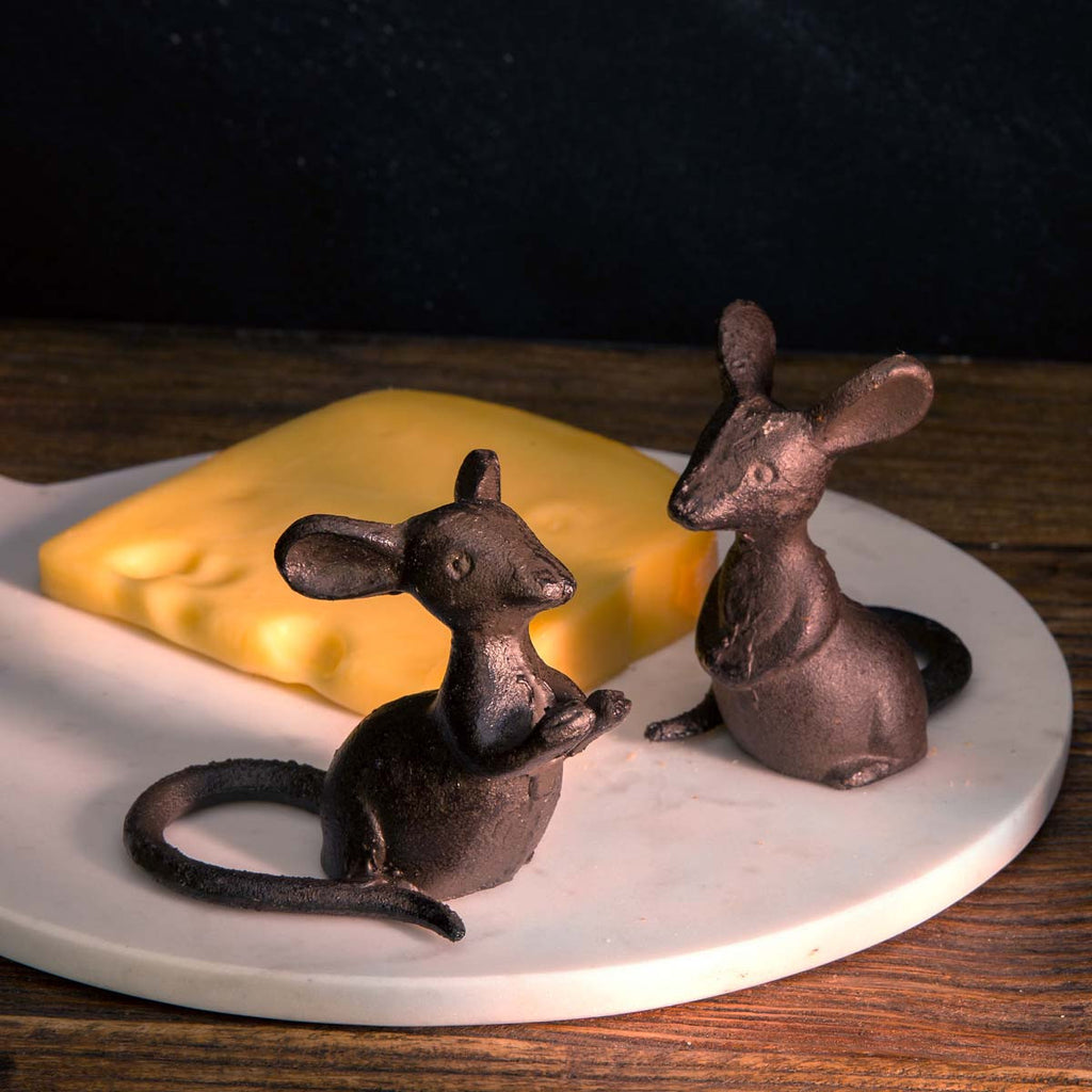 Cast Iron Mice Pair - Iron Accents