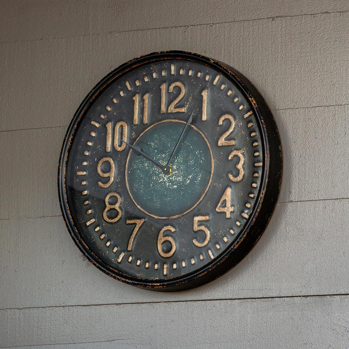 Old Town Station Wall Clock-Iron Accents