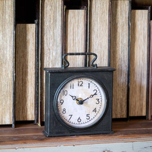 Bookcase Clock-Iron Accents