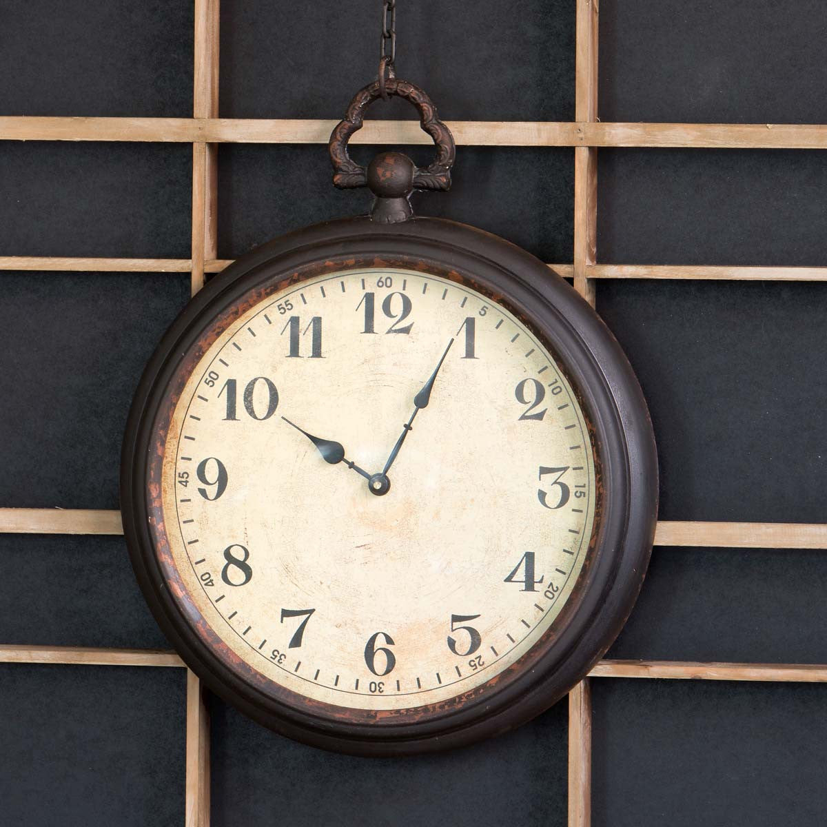 Pocket Watch Wall Clock-Iron Accents