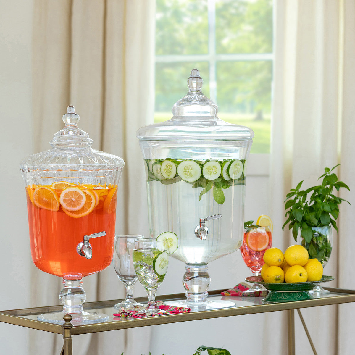 Classic Crystal Beverage Dispensers
