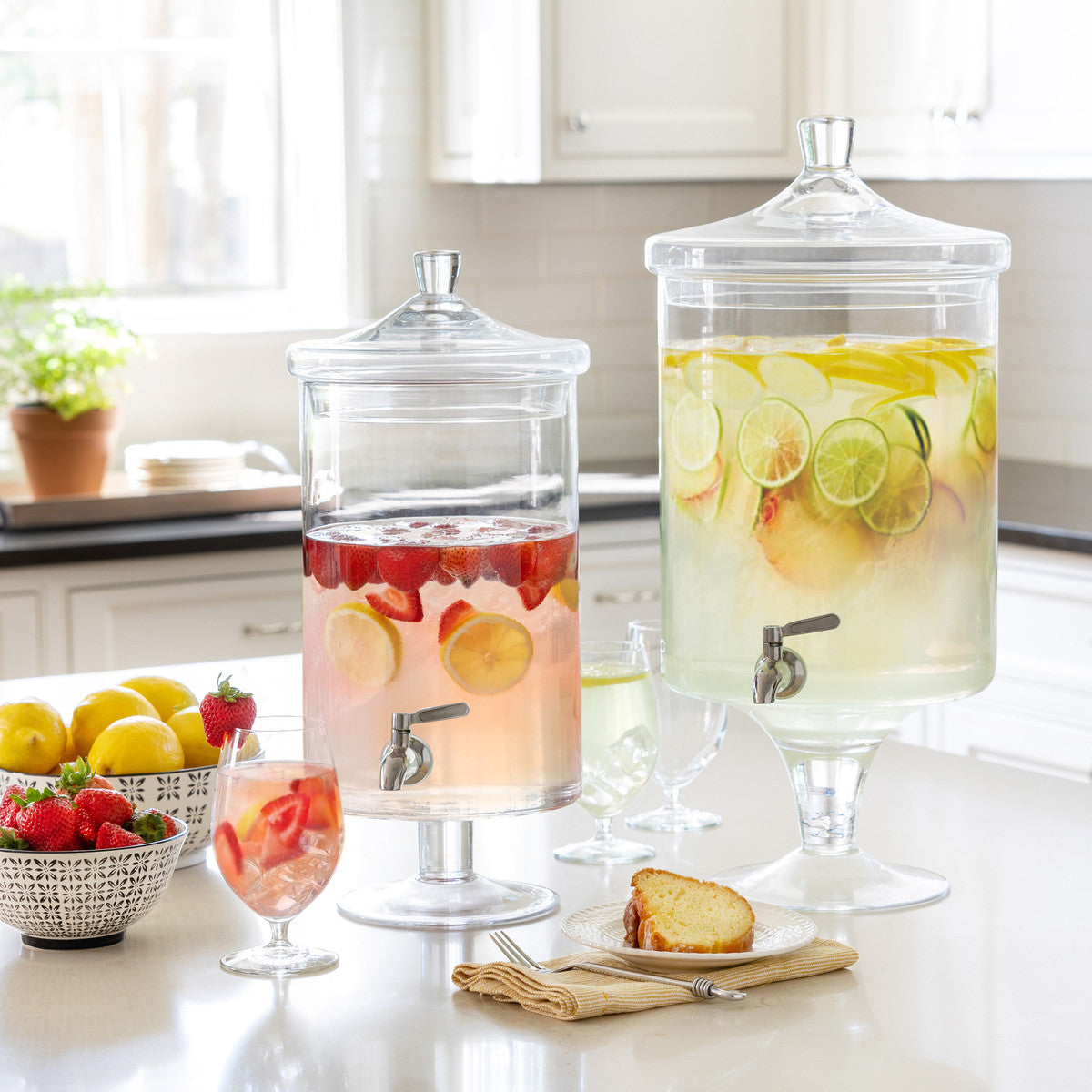 Sleek Crystal Beverage Servers