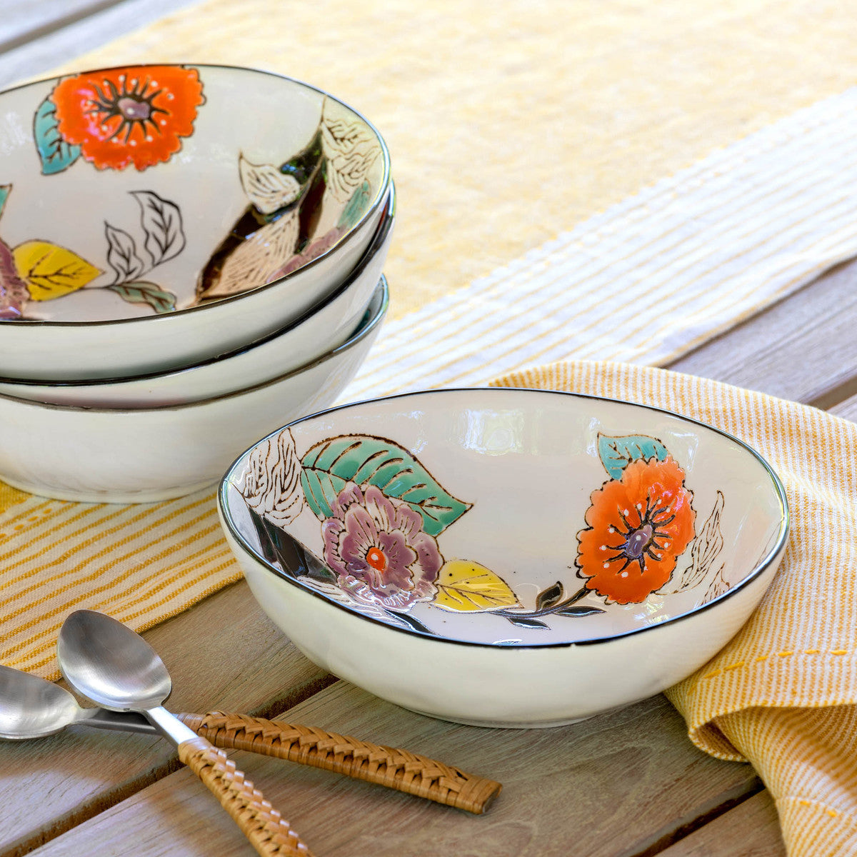 Poppy Pasta Bowls (Set-4)