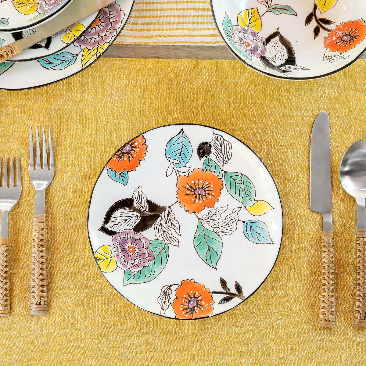 Poppy Garden Salad Plate (Set-4)