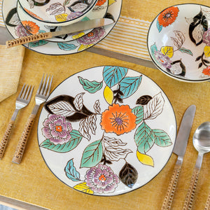Poppy Garden Dinner Plates (Set-4)