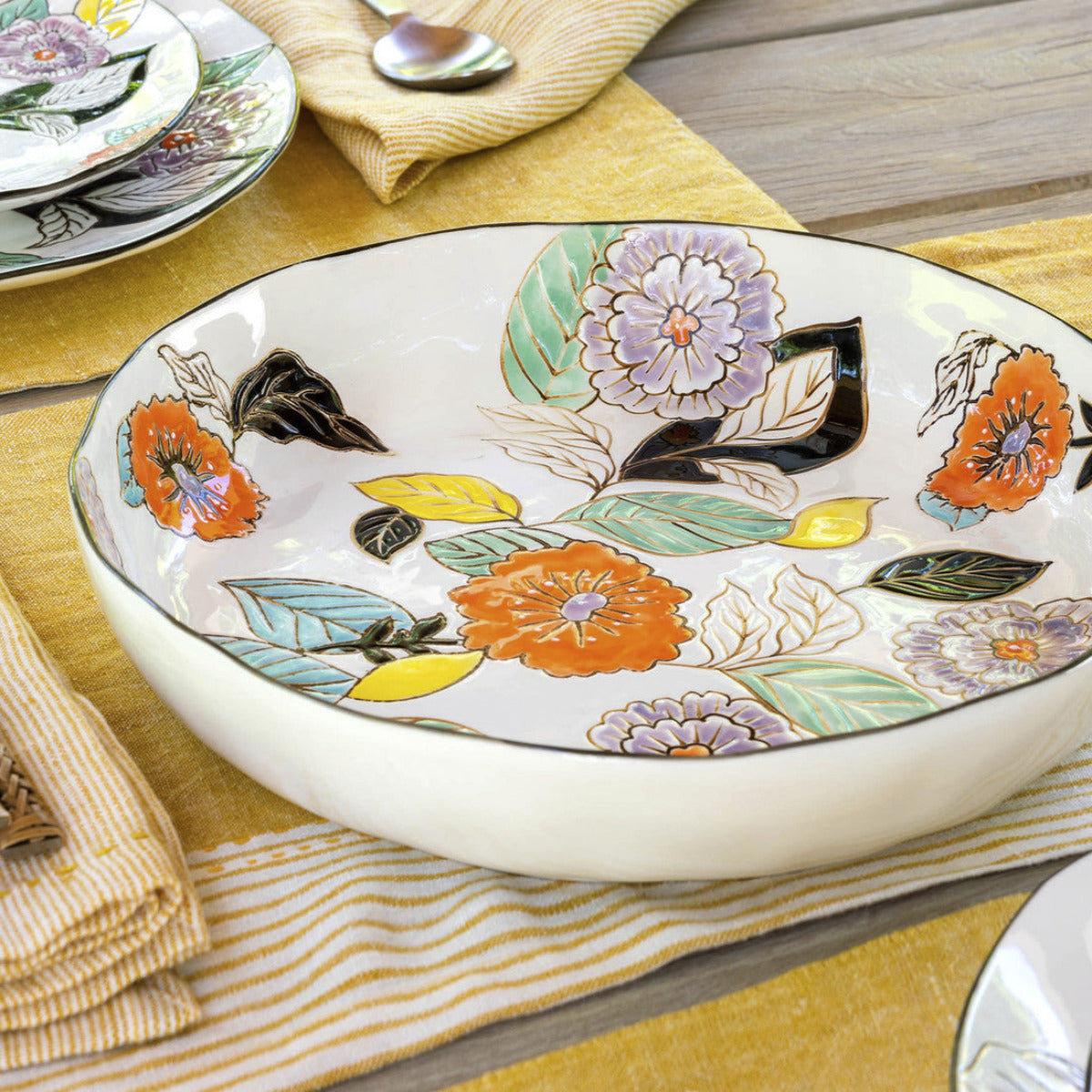 Poppy Garden Serving Bowl