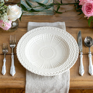 Basketweave Dinner Plate-Iron Accents