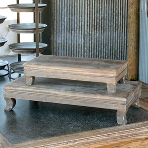 Far East Wooden Risers (Set-2)-Iron Accents