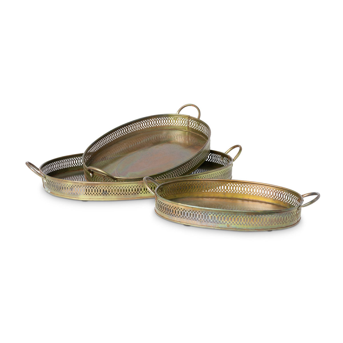 Aged Patina Serving Trays