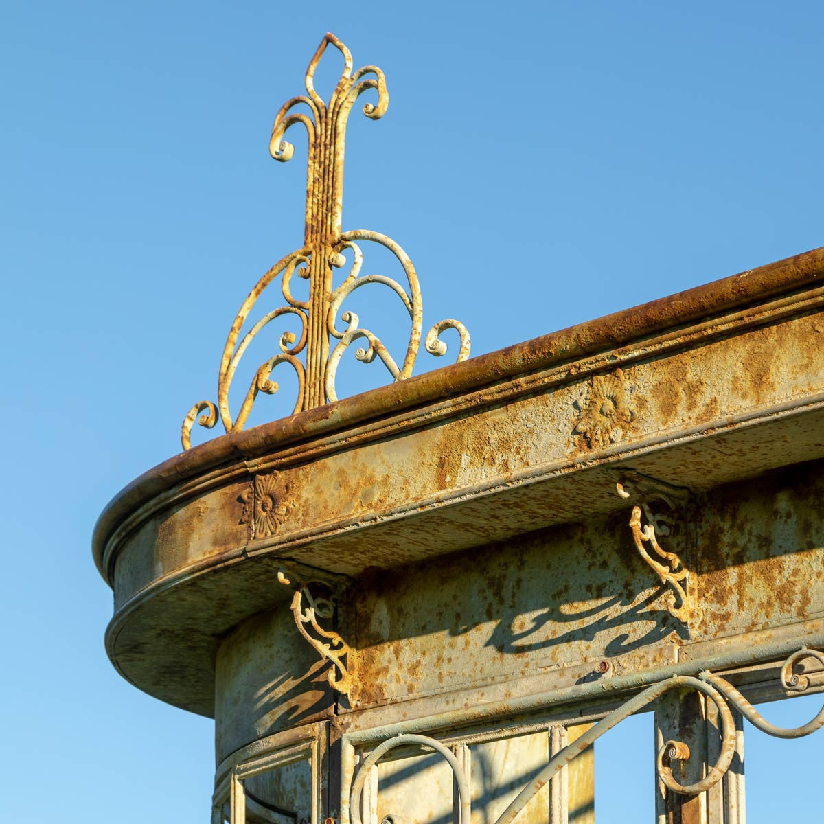 Aged Metal Conservatory-Iron Accents