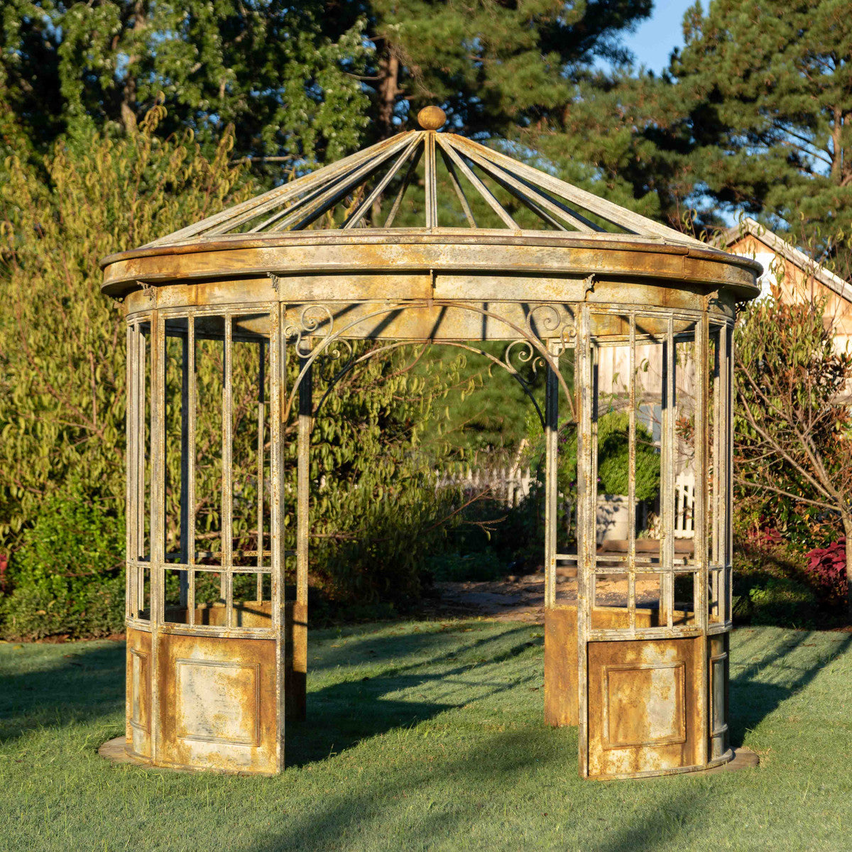 Aged Metal Gazebo-Iron Accents