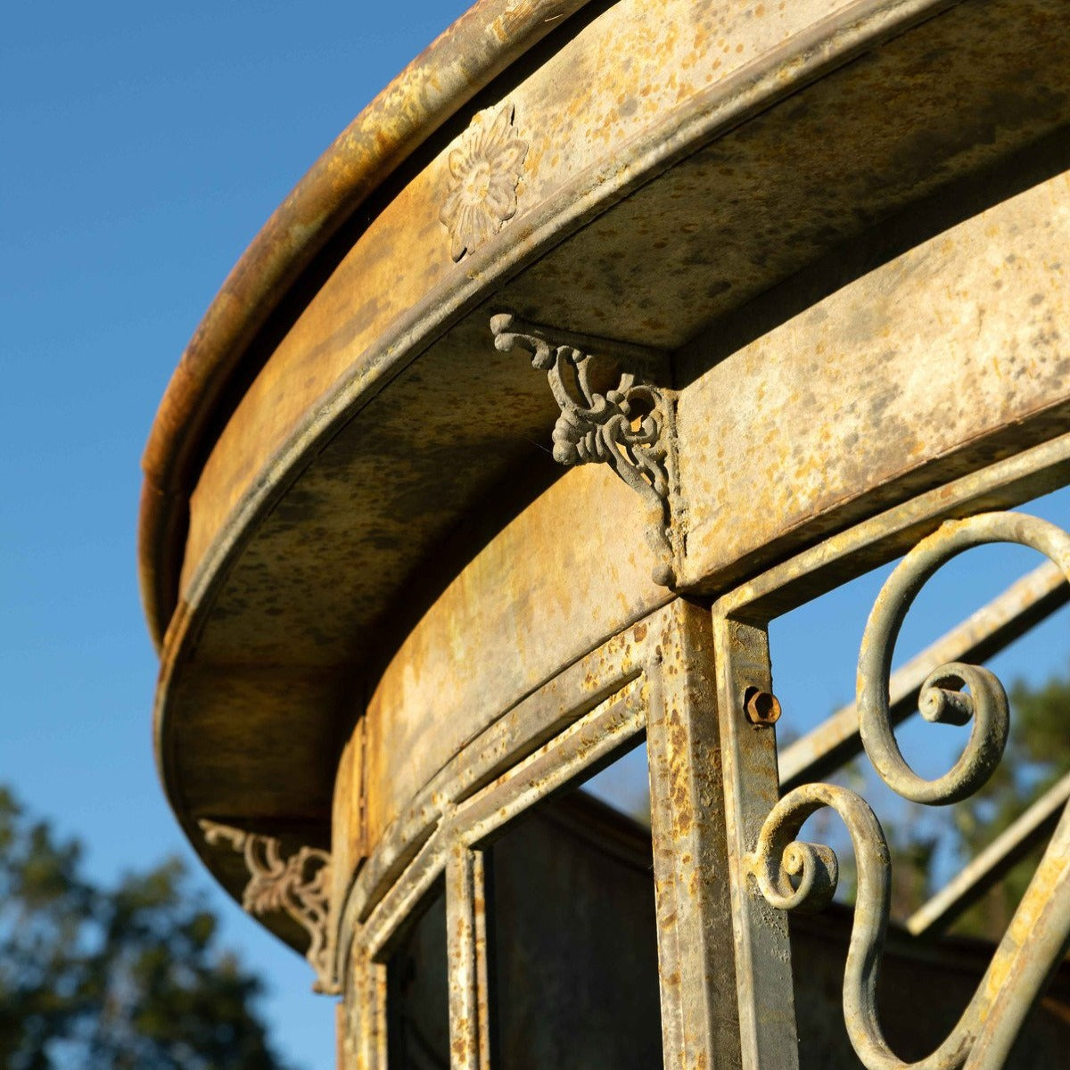 Aged Metal Gazebo-Iron Accents