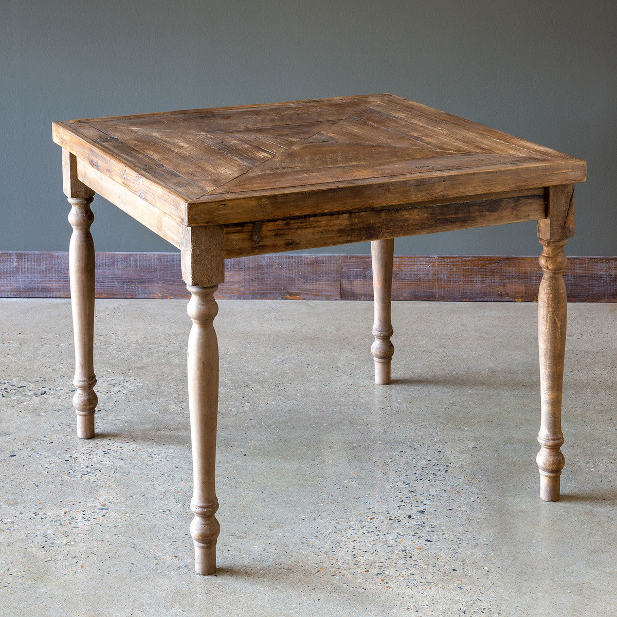 Grainery Square Table-Iron Accents