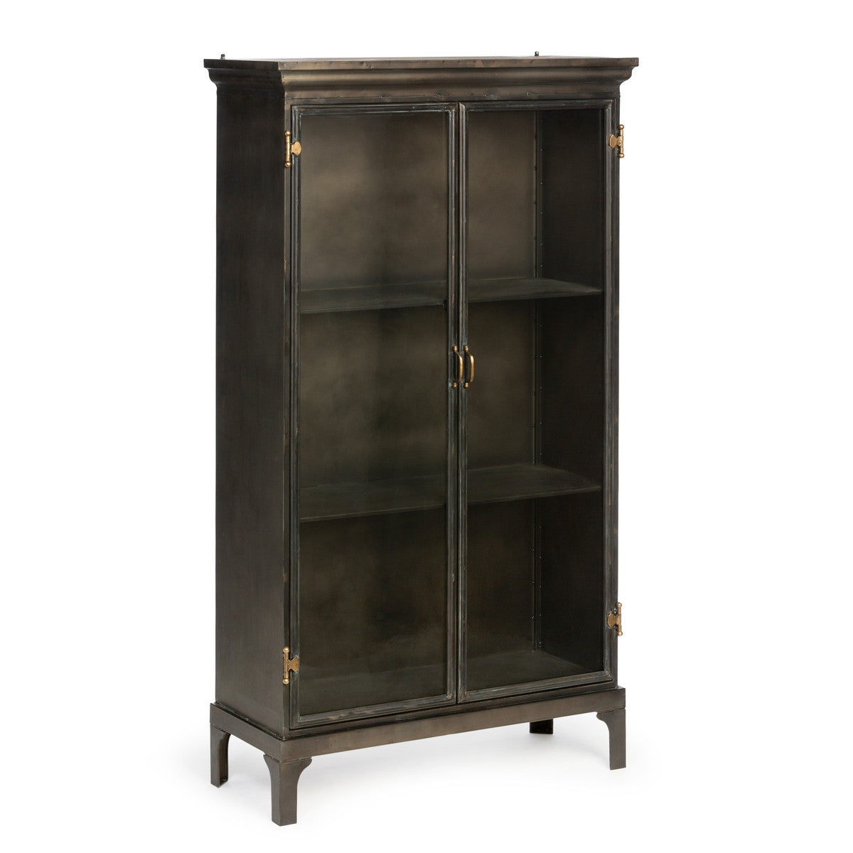 Two Door Apothecary Cabinet-Iron Accents