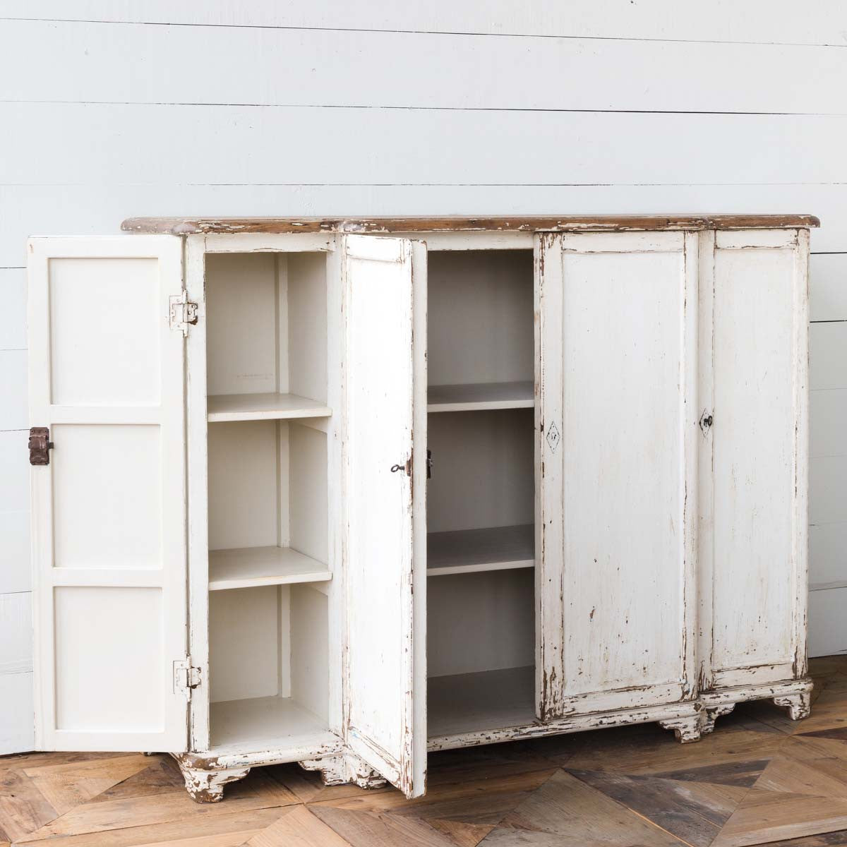 Painted Grand Entrance Cabinet-Iron Accents