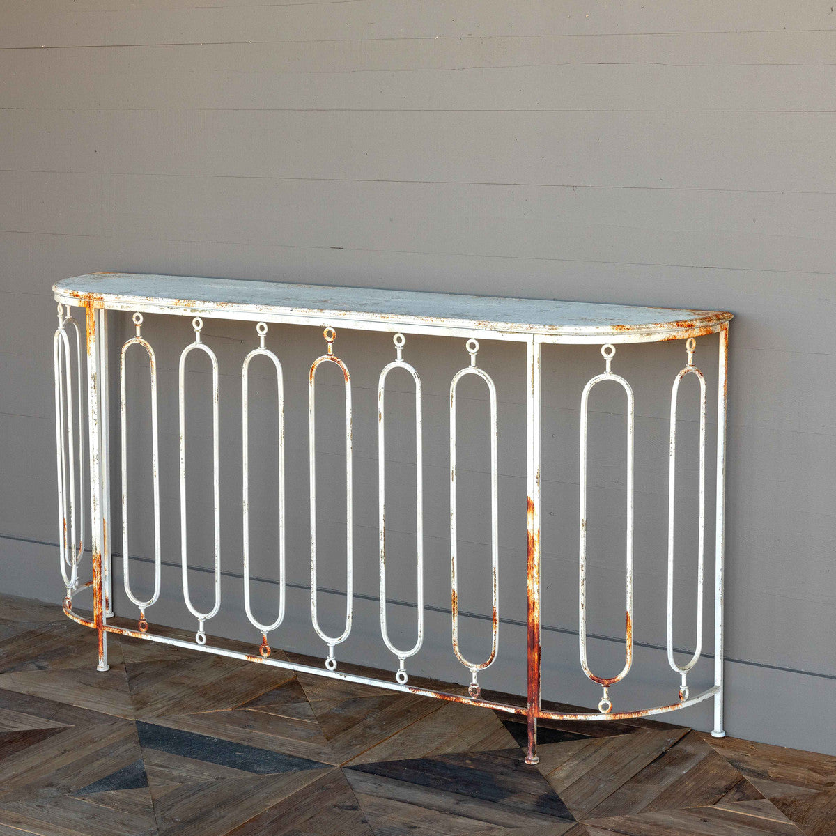 Orleans Metal Console Table-Iron Accents