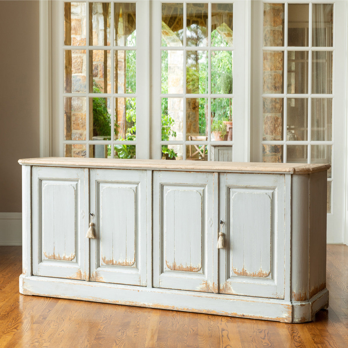 Painted French Sideboard-Iron Accents