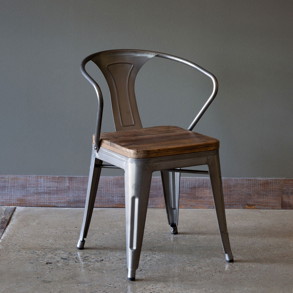 Industrial Bistro Chair-Iron Accents