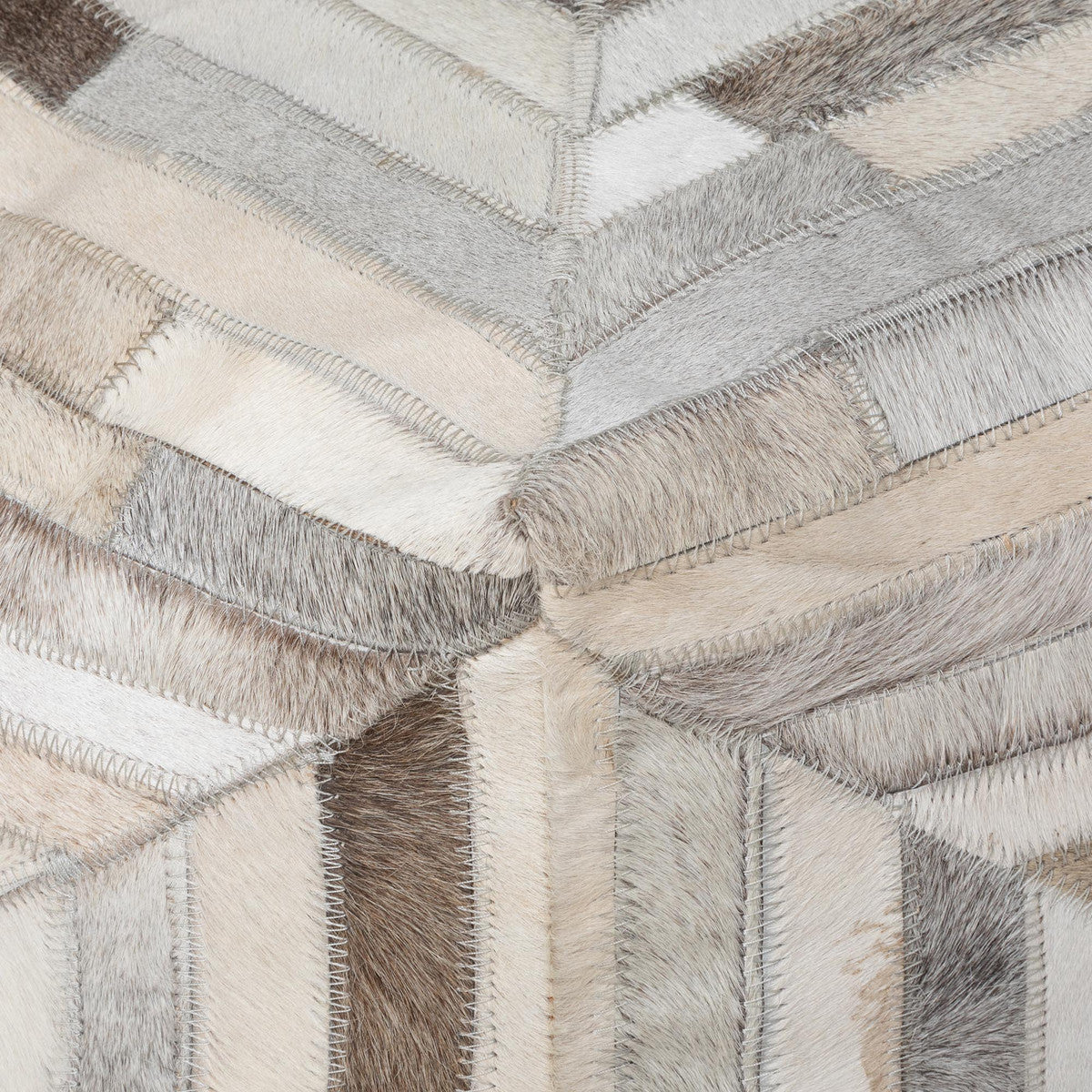 Taurus Hair-On Hide Pouf