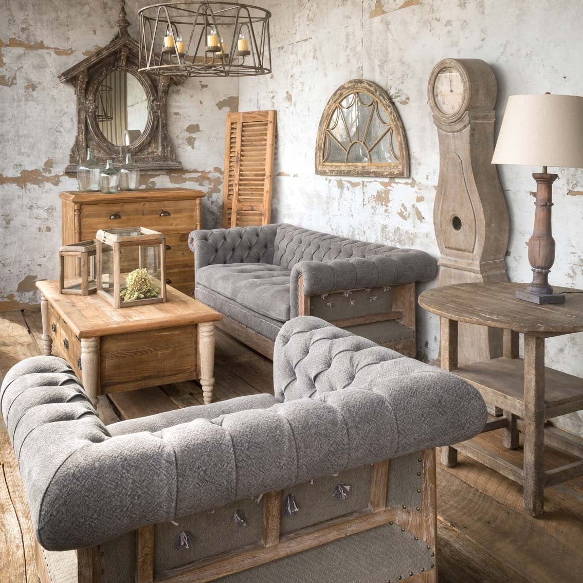 Capital Hotel Chesterfield Sofa-Iron Accents