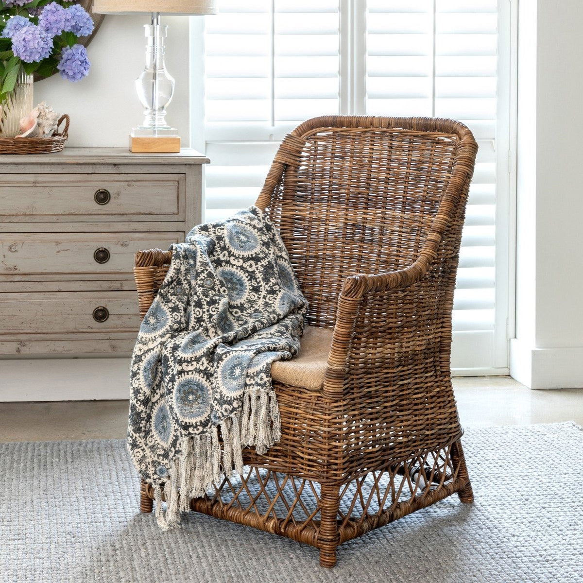 Aged Wicker Terrace Chair