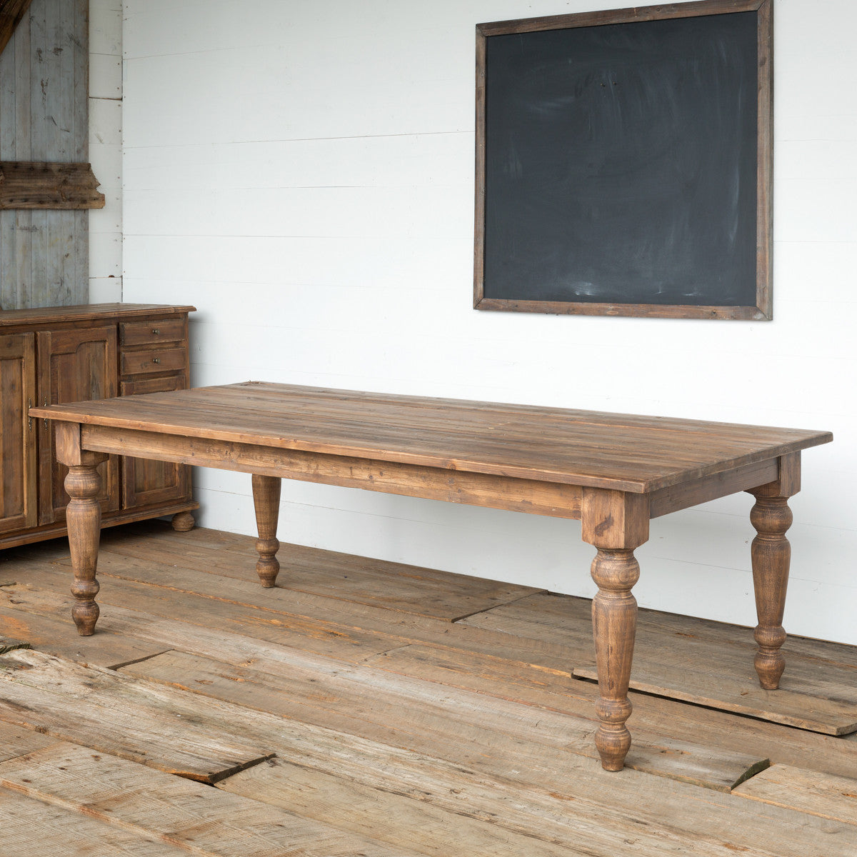 Old Pine Farm Table-Iron Accents