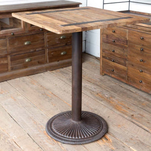Vintage Style Bar Table-Iron Accents