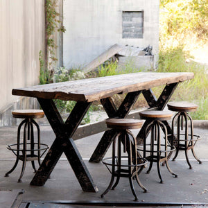 Industrial Factory Table-Iron Accents