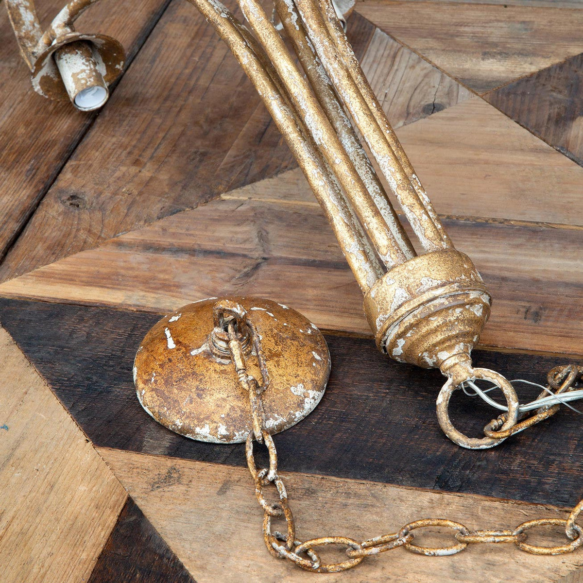 Villa Chandelier-Iron Accents