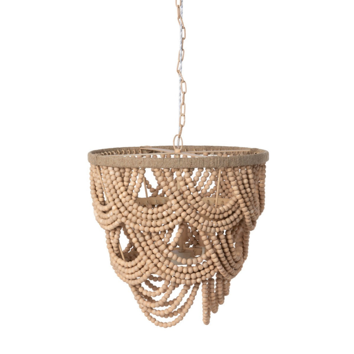 Cadence Wood Beaded Chandelier