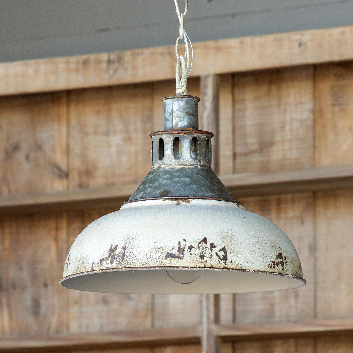 Old Factory Pendant Light-Iron Accents