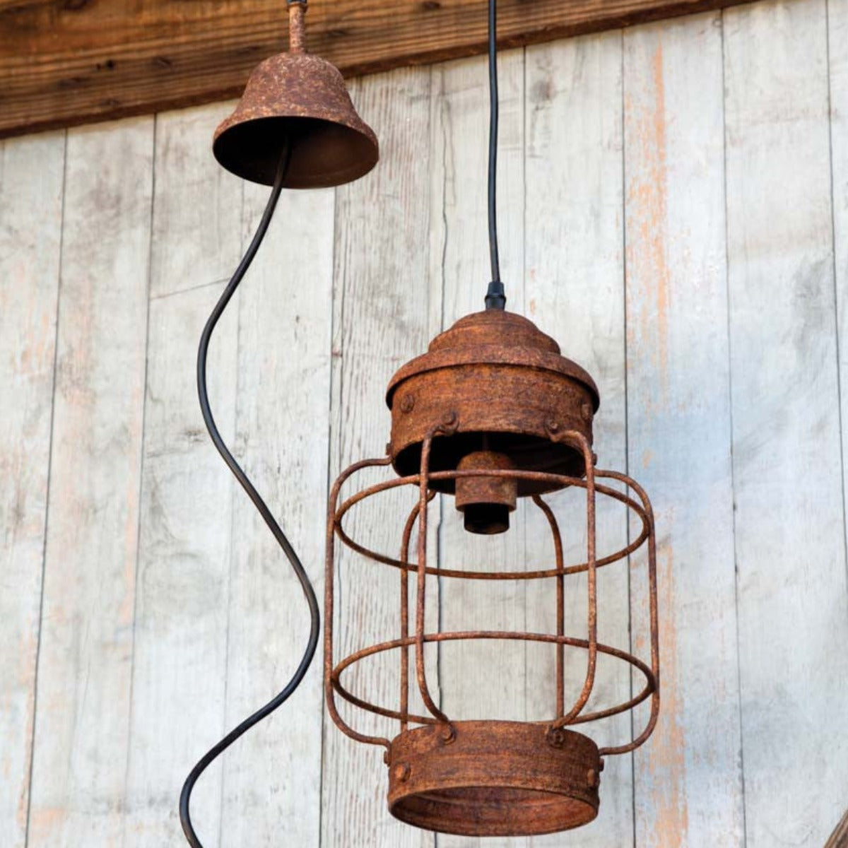 Metal Caged Pendant Light