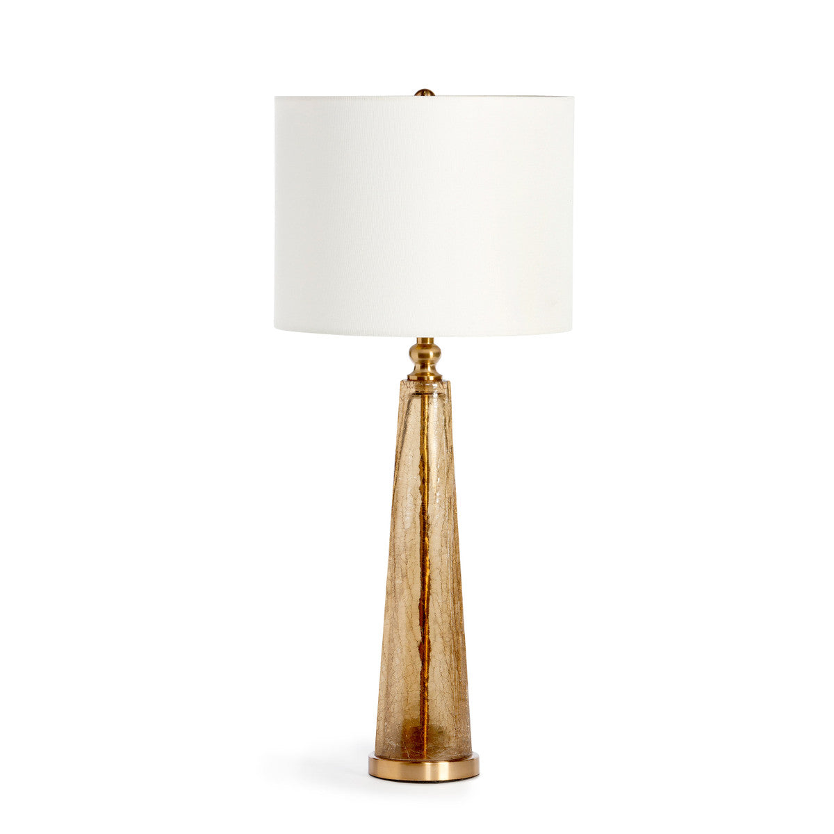 Grayton Glass Table Lamp-Iron Accents