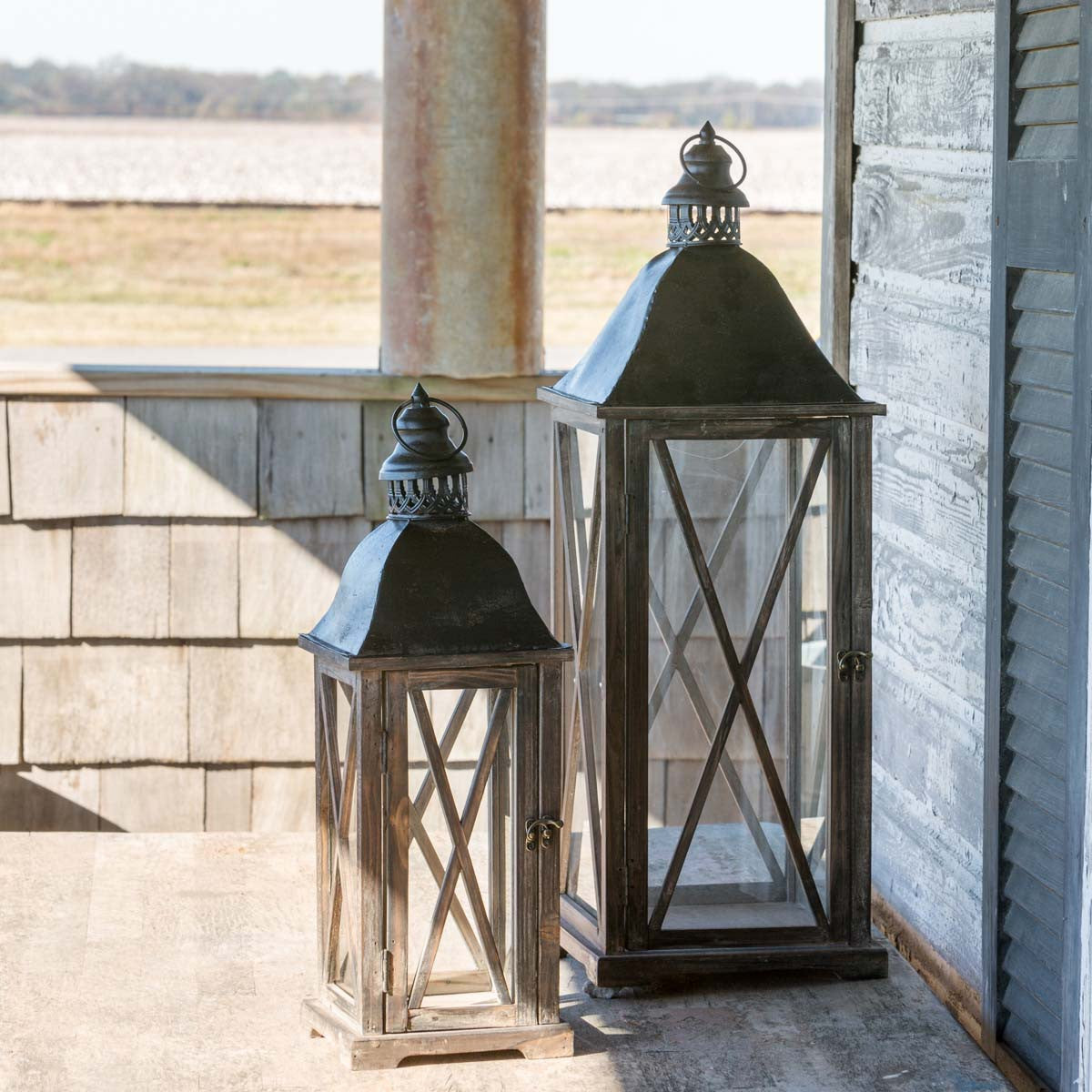 Country Club Lantern (Set)-Iron Accents