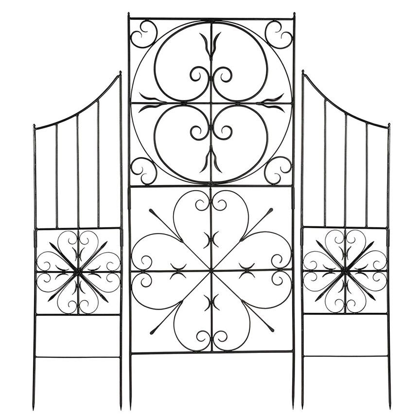 English Garden Trellis Set-Iron Accents