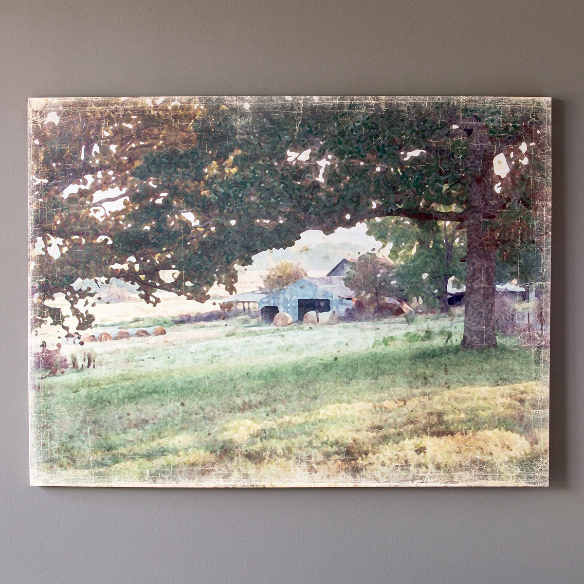 Distressed Watercolor Barn Print