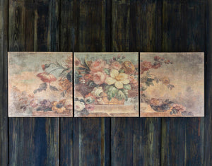Vintage Floral Triptych