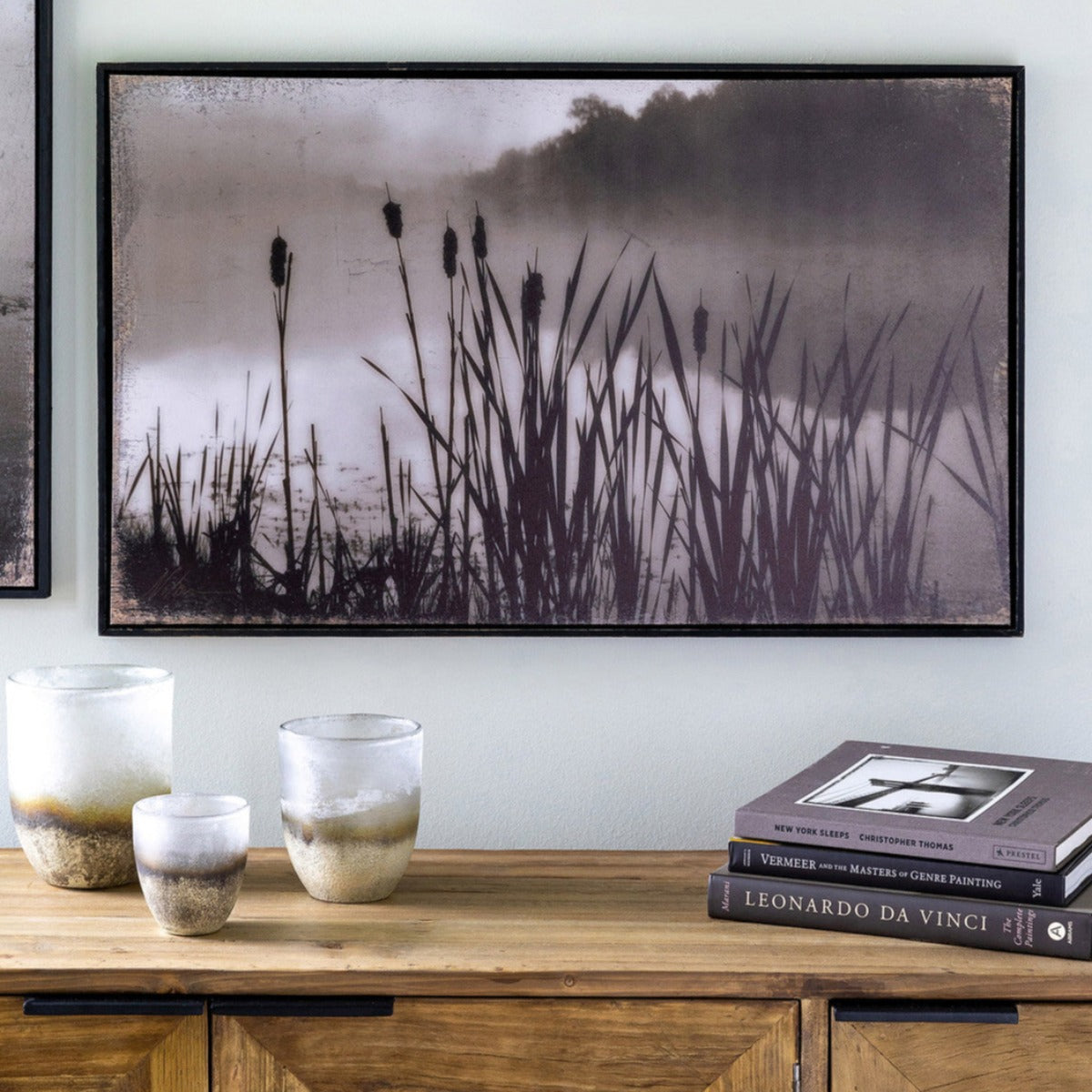 Framed Cattail Print